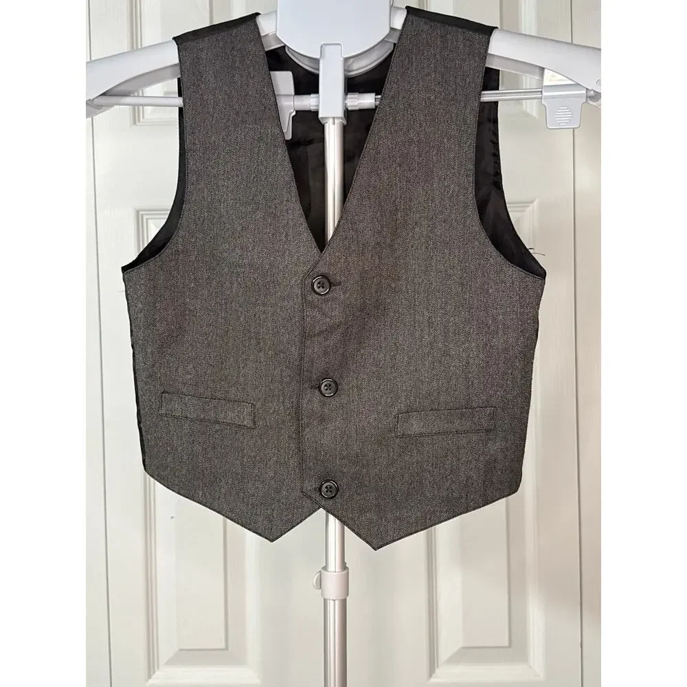 Gray Tailored‎ Vest Classic Formal Boy Wear Size 6R